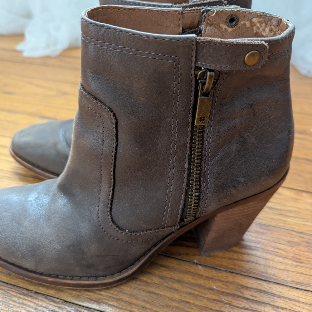 Brown Leather Ankle Boots